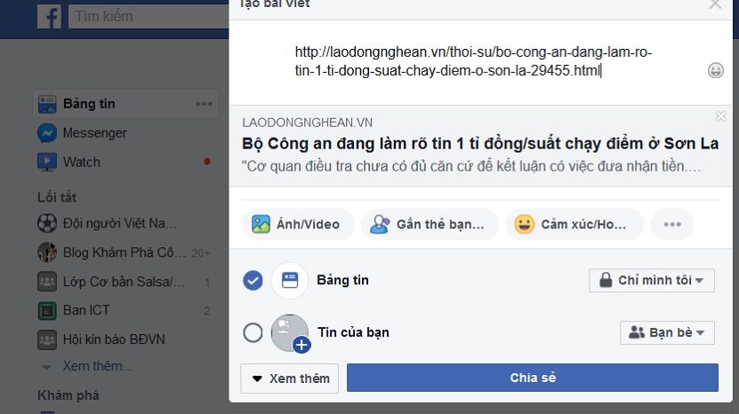 Hướng dẫn khắc phục lỗi Facebook để chia sẻ liên kết